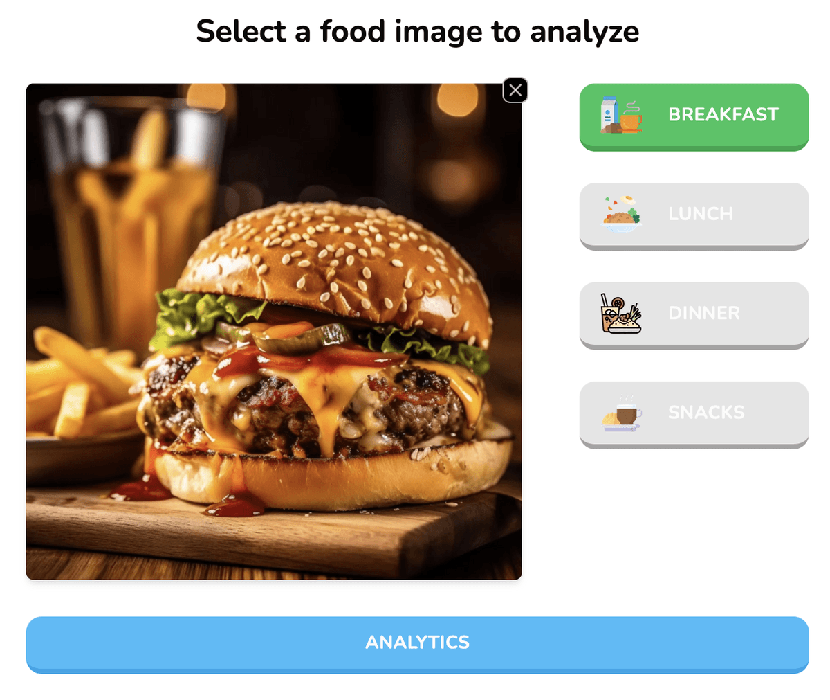 Food Analysis Interface